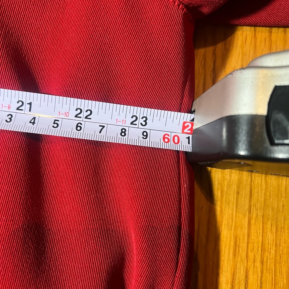 Gallery Womens Trench Coat Cotton Blend Red Size L - Picture 12 of 16